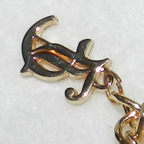 Juicy Couture Leather Belt Logo Buckle dangle charms RARE 🆕 📦⌚🏃🏻💨⚡🚚 - Picture 5 of 15